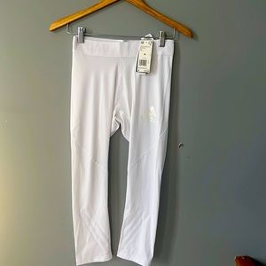 Adidas Premium Men's 3/4 Tights, White sz Medium. NWT!